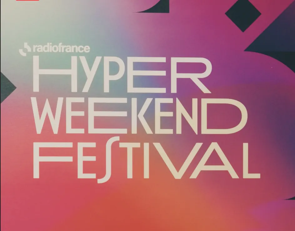 Visuel coloré du Hyper Weekend Festival de Radio France
